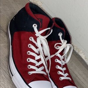 Converse Red and Black Hightops